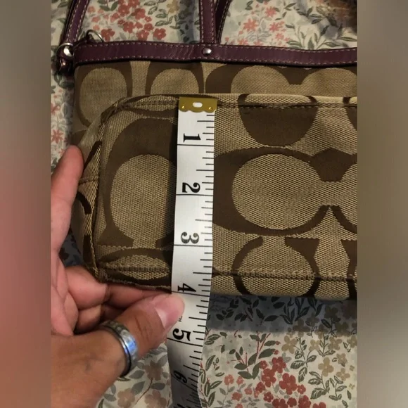 Y2K Coach Purple and Tan Women's Tote bag - Picture 15 of 15